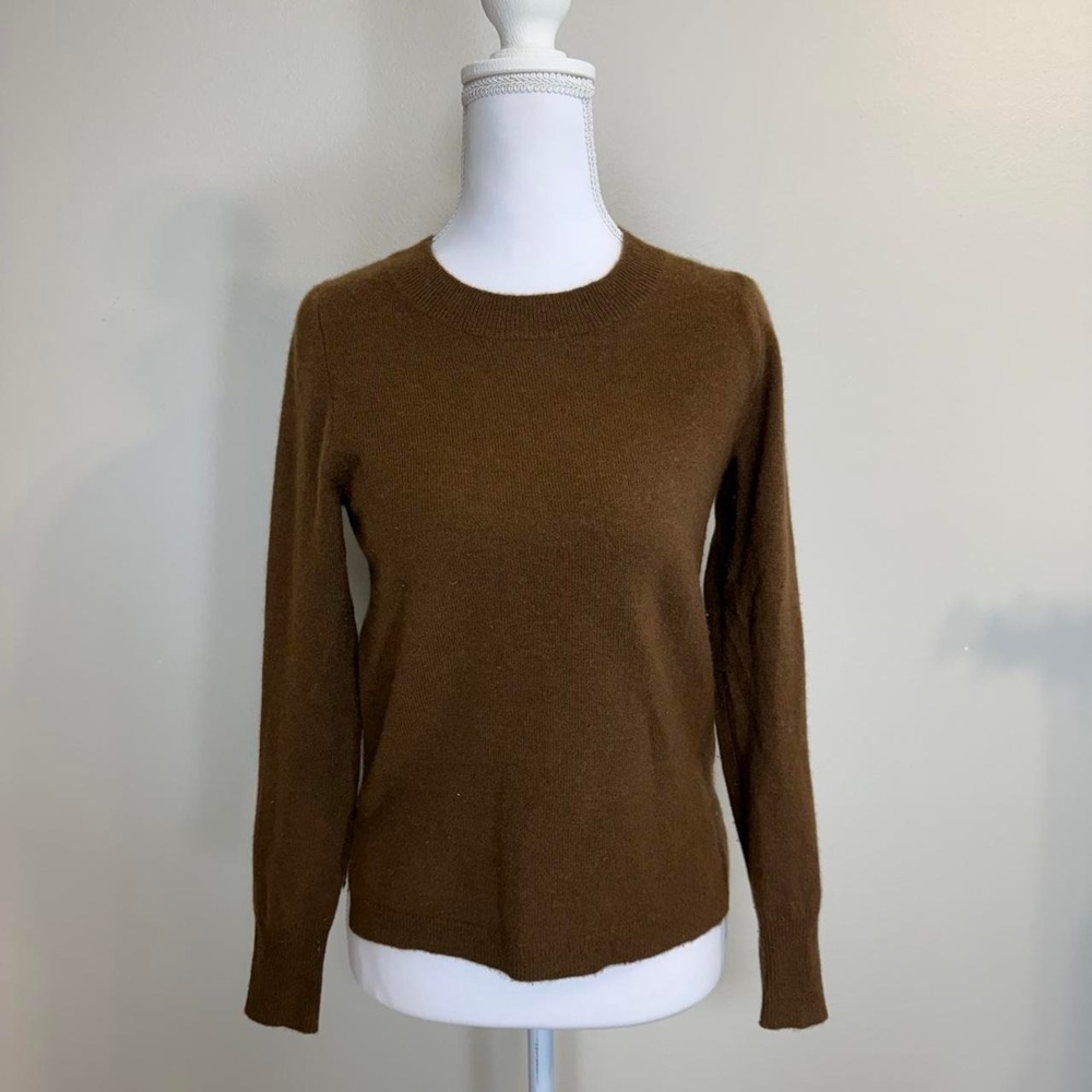 J.Crew 100% Cashmere Brown Sweater Womens XS / XXS Quiet Luxury Old Money